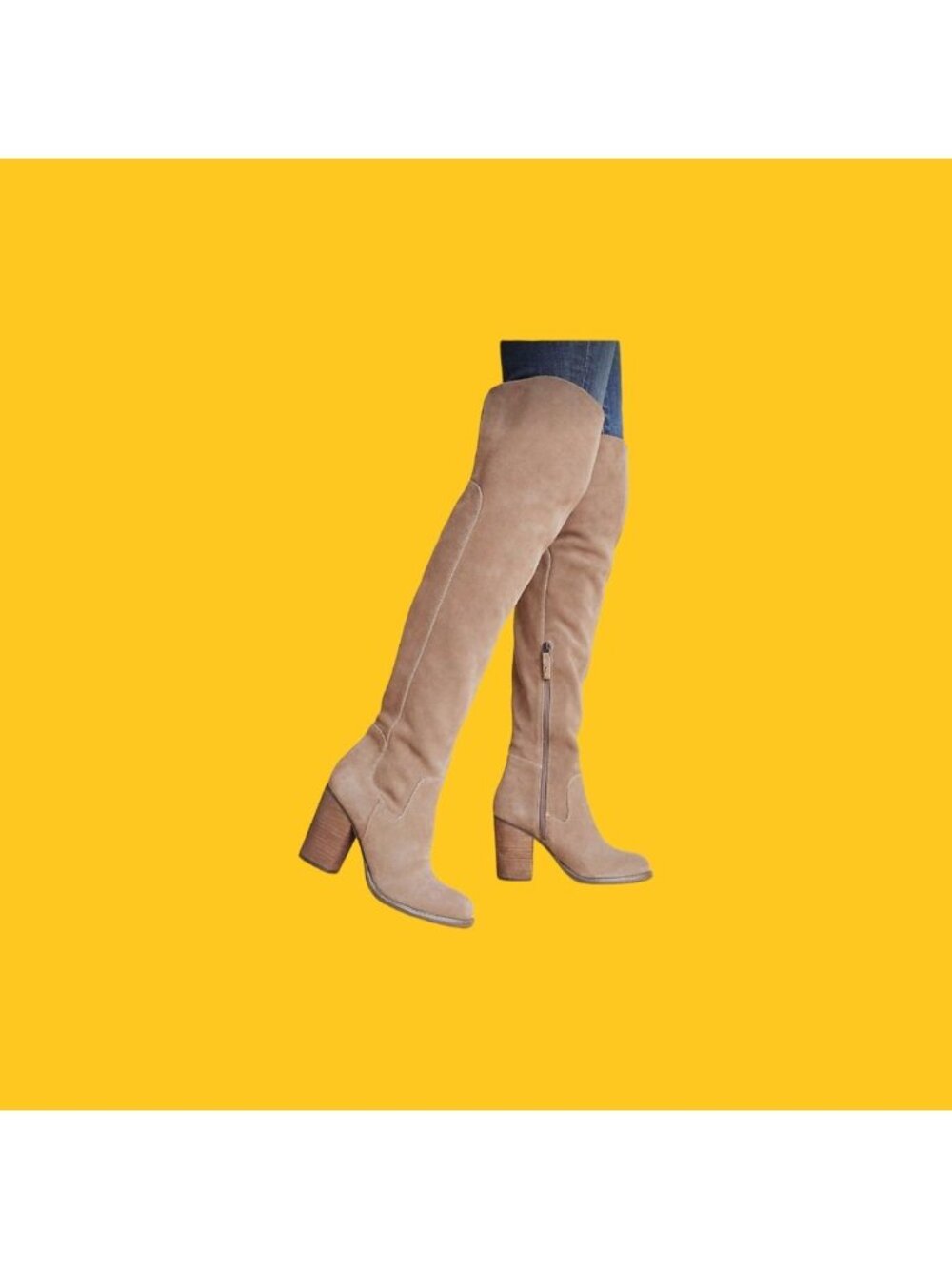 Kelsi Dagger Brooklyn Loganos Oil Cow Suede Over-The-Knee Boots Warn Grey 7M